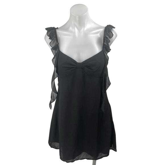 NEW Beginning Joyce Sleeveless Ruffle Sweetheart Coquette A Line Mini Dress Sz 8 - Picture 1 of 4